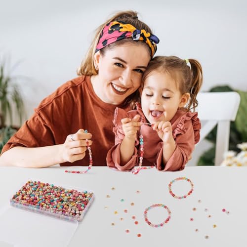 Miniatura 8 de Vicloon 1200 Cuentas Acrílicas De Letras, Cuentas De Letras Multicolor De 7 Mm A Granel, Cuentas Del Alfabeto De La A A La Z Con Caja De Almacenamiento, Cuentas Acrílicas Para Kits De Fabricación De