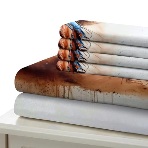 Housse de couette rhinocéros 3D parure de lit king size 220x240 microfibre pour garçon