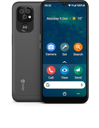 DORO - Téléphone Doro 8100 - Téléphone 4G pour Séniors - Facile à Utiliser - Touche d'Assistance avec Localisation GPS - Compatible Appareils Auditifs - Triple...