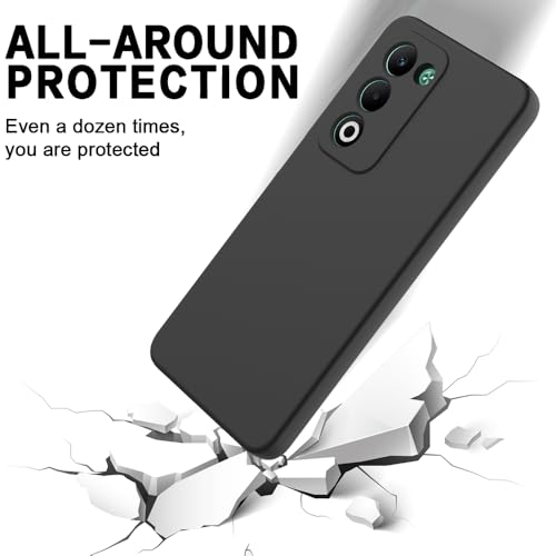 Image of Back Cover for Oppo A5 5G | Full Camera Protection | Premium Liquid Silicon Case | Flexible Bumper Case for Oppo A5 5G (Black)