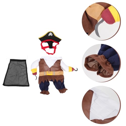 Disfraz de perro pirata de algodón talla M miniatura 6