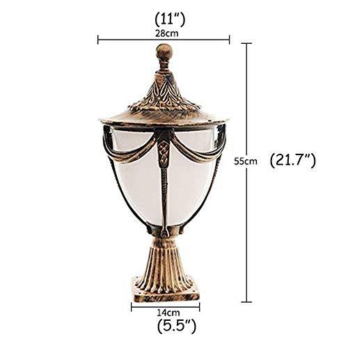 Lampe pilier étanche extérieure E27 et applique murale rétro pour jardin - 2
