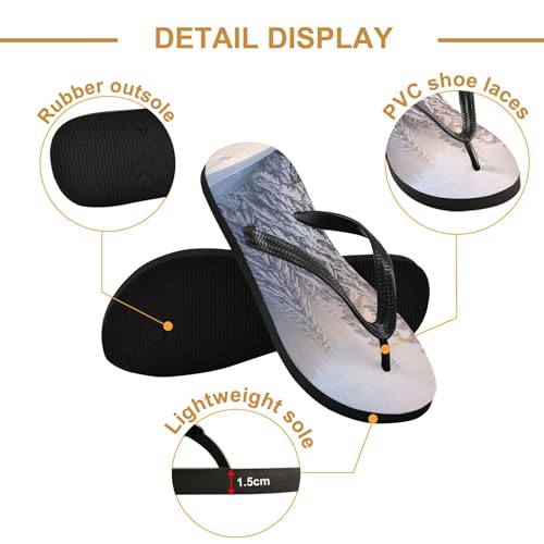 Burbuja Snow Pine Trees Flip Flops for Women Men, Soft Thong Sandals Rubber Slippers for Pool Beach Essentials3