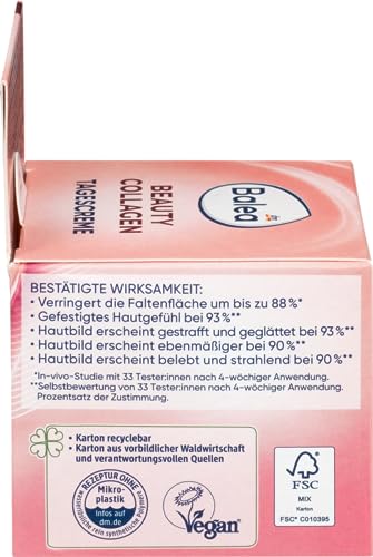 Balea 2er-Set Hautpflege: Tagespflege BEAUTY COLLAGEN LSF15 für verjüngtes & gestärktes Hautbild (50 ml) + Duschgel POSITIVE MIND milde ph-neutrale Cremedusche mit zartem Blumenduft (300 ml), 350 ml – Bild 6