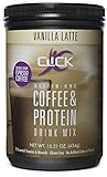 CLICK All-in-One Protein & Coffee Meal Replacement Drink Mix, Vanilla Latte, 15.3 Ounce