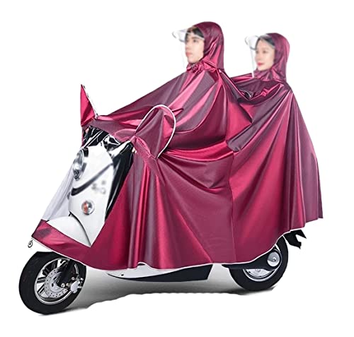 Habrur Raincoat Poncho Motorcycle Raincoat Long Body Rain Cover Coat Poncho Waterproof Suit Two Person Rainwear Rain Coat (Color : B, Size : One Size)