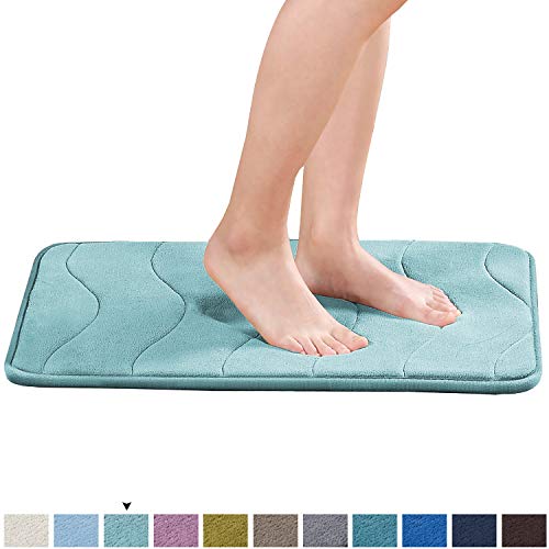 Premium Memory Foam 17x24 inch Machine Washable Bath Rugs for Bathroom/Kitchen Dry Fast