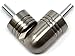 Urbanest Hinged Elbow Connector for Corner Rod, Up to 7/8" Rod, Brushed Steel