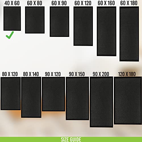 Circle of trust Dirt Trapper Black Door Mat Indoor & Outdoor 40x60cm Doormat, Non Slip Rubber Back Floor Mat - Image 3