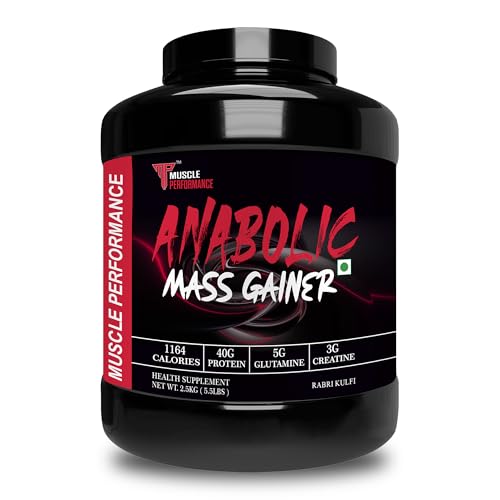 Image of Anabolic Mass Gainer, 2.5kg Rabri Kulfi | 40g Protein, 1164 Calories, 3g Creatine, Added Vitamins, Probiotics & Enzymes, High Protein High Carbs