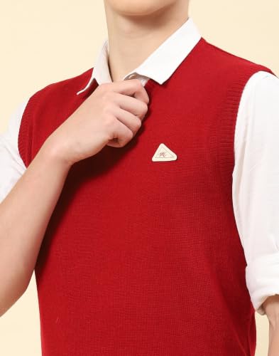 Image of Monte Carlo Men Regular Fit Sleeveless Solid V Neck Winter Sweater (Pack of 1)