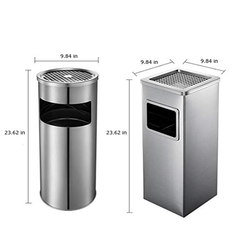 Caneca de basura reciclaje acero inoxidable 23.62x9.84 pulg miniatura 2