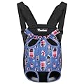 Pawaboo Pet Carrier Backpack, Adjustable Pet Front Cat Dog Carrier Backpack Travel Bag, Legs Out, Easy-Fit for Traveling Hiking Camping for Small Medium Dogs Cats Puppies, Extra Large, Denim Blue