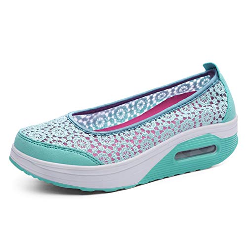 Zapatillas de Deporte para Mujer, Plataforma, cuña tonificante, Ligeros, Casuales, Mocasines, Verano, Transpirables, adelgazantes, para Hacer Ejercicio, Columpios