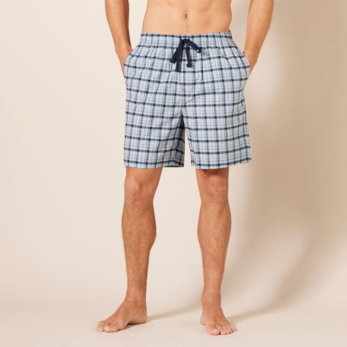 Image of Amazon Essentials Men's Lounge Sleepwear Pajama Bottom Shorts, Cotton Stretch Poplin