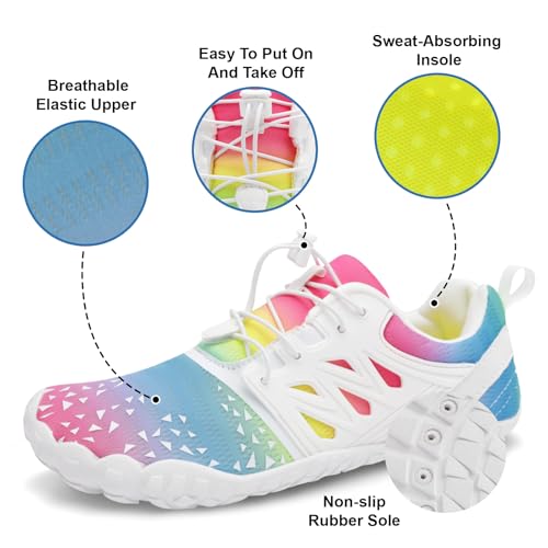 Image of XIHALOOK Athletic Hiking Water Shoes Womens Mens Quick Dry Barefoot for Beach Walking Kayaking Surfing Training