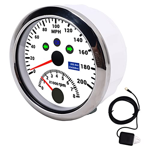 Velocímetro GPS de acero inoxidable de 85 mm con pantalla LCD de precisión