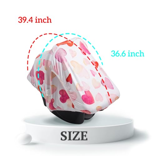 Image of Baby Car Seat Canopy Cover, Breathable Sun Shade, Full Privacy for Newborns & Infants, Universal Fit for Boys & Girls