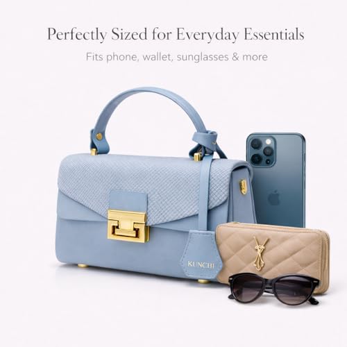 Image of KUNCHI CREST Women's Structured Handbag with Sling Strap | Premium Textured Flap Bag | Elegant Designer Purse for Party, Wedding & Office