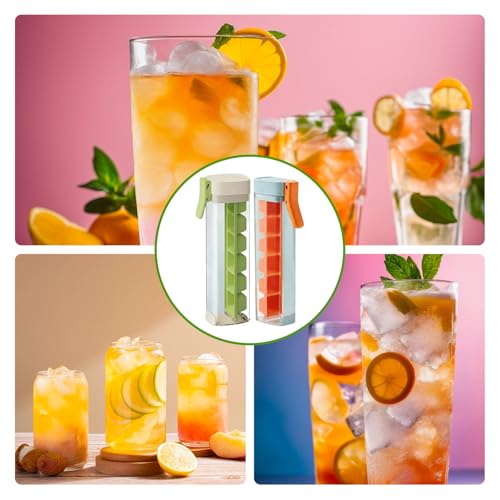 Set de 2 moldes para hielo de vidrio portátiles miniatura 7