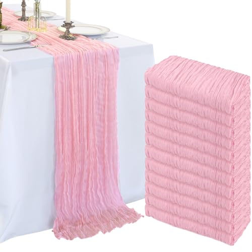 La Mejor Lista de Centro de Lavado A Gas - los más vendidos. 47 Paquete de 12 caminos de mesa de gasa de queso rosa de 3 metros (10 pies) de largo, gasa rústica estilo bohemio, tela transparente para bodas, fiestas, cumpleaños, novia, baby...