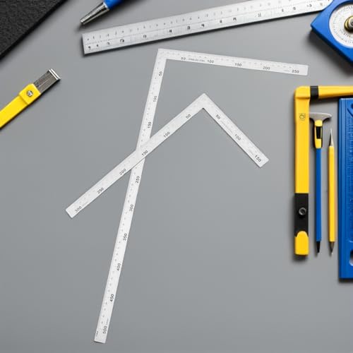 Équerre charpentier outil mesure précis règle angle droit robuste