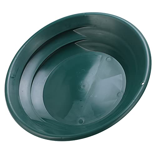 Gold Pan, sartén de minería de oro portátil verde liviana de 15 pulgadas de plástico para...