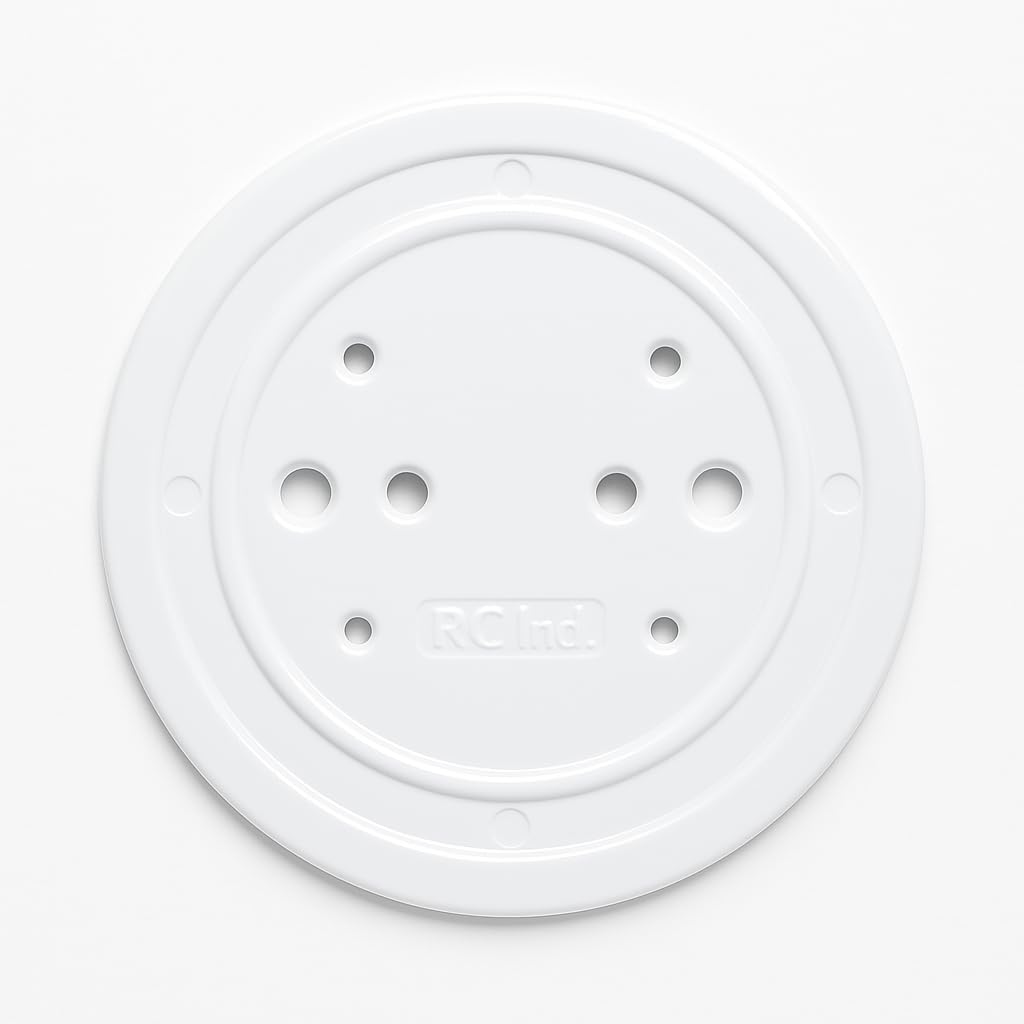SEER PVC Fan Sheet Cover Plates, Round, Medium Size, Set of 4, White-image-19