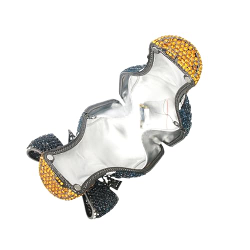 Image of UMREN Women Champagne Bottle Rhinestone Evening Bag Sweet Bow Diamond Clutch Purse Crystal Handbag for Party Cocktail
