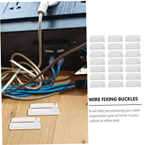 50pcs Clips Ajustables para Gestión de Cables para Organización de Escritorio Compatible con Cables de Carga y Electrodomésticos Negro miniatura 7