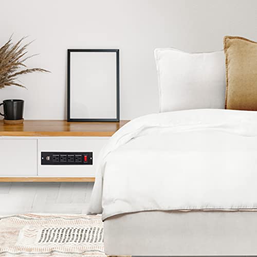 Recessed Power Strip With Usb Flush Mount Power Outlet Built In Desktop Power Extension Cord Plug For Countertop Kitchen Drawer Conference Cabinet Nightstand Desk. #TOP5