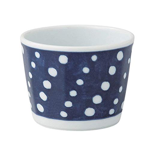 ????(Saikaitoki) Hasami Ware Indigo Japan 42859 Chamfer Lightweight Cup, Dyed and Removed Pattern