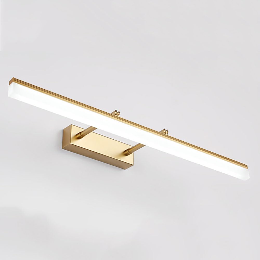 HYJAUSXB Modern Bathroom Light Fixtures Over Mirror d Vanity Bar, Wall Sconce Linear Lamp 180 Angle Adjustable, Picture Lights for Galleries, Corridors (White 60cm) 40cm