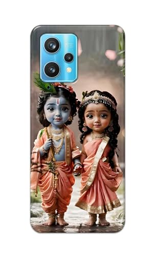 Image of Printed Hard Back Cover for Realme 9 Pro Plus 5G | Realme 9 Pro+ 5G Back Cover (Radha Krishna Love -J2) -190724(EA)