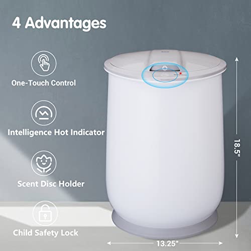 2023 Upgrade Towel Warmers Child Safety Lock Timer Function Auto Shut Off 20L Large Capacity Hot Towel Warmers Bucket Portable For Bathroom, Ideal Gift For Mother's Day, Grey #TOP1