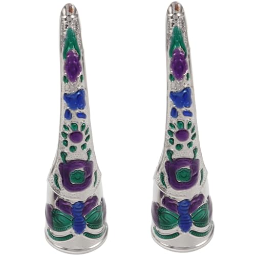 Anillos de uñas para cosplay retro y teatro con cubiertas de manicura ajustables