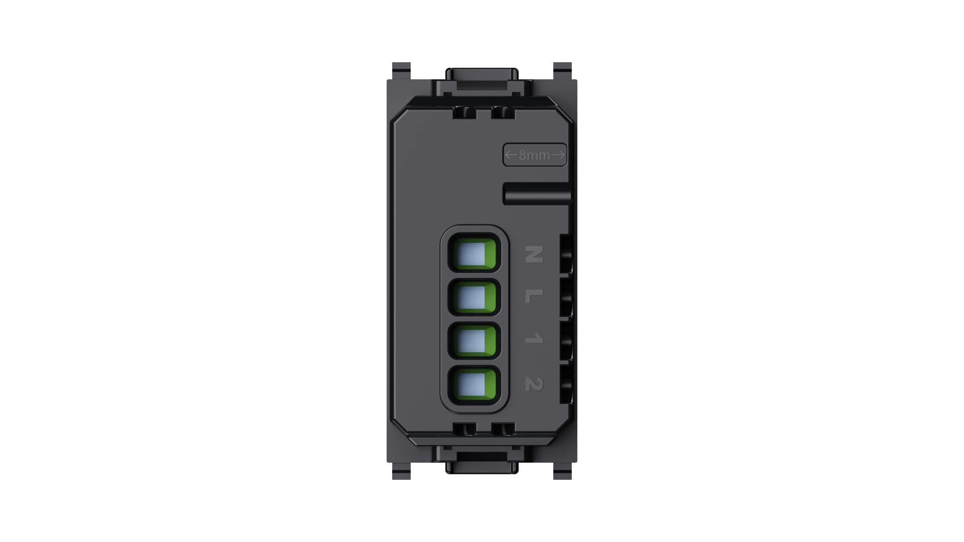 Elektronova Interruttore dimmer connesso Smart Zigbee/Tuya Wifi frutto modulo compatibile con supporti Bticino Living nero