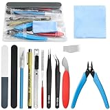 WMYCONGCONG 12 PCS Gundam Model Tools Kit Hobby Tool Set, Pliers, Separator, Files, Tweezers, Polishing Strip for Buildings, Gundam, Robots Models Minature