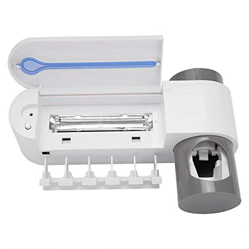 2019 Nuovo 2 in 1 UV Spazzolino sterilizzatore Spazzolino Holder automatico di dentifricio Squeezers Dispenser casa Bagno Set (Color : No box, Size : UK PLUG)