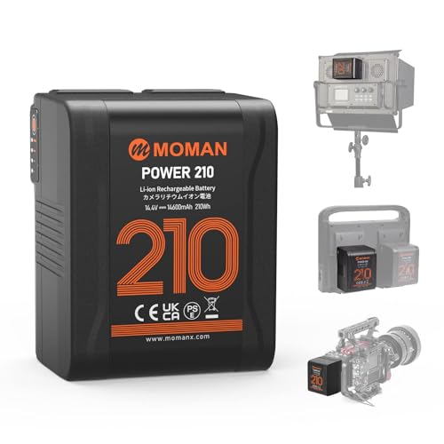 【5月17日まで】Moman 210W Vマウントバッテリー 2個 Amazon.co.jp: Vマウントバッテリー, Moman(モーマン) Power210 210Wh