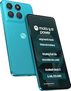 Motorola Moto g37 Power 5G (Pantone Capri, 128GB Storage, 4GB RAM) | 6.67-inch HD+ 120Hz Display | Dimensity 6400 | 50MP Camera | 7000mAh Battery | 30W Charging