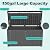 EasyUp 150Gal Outdoor Deck Box Waterproof, Lager Patio Storage Box Indoor and Outdoor Use, Lockable Resin Storage Bin for Patio Furniture Cushions Garden Tools, Package Delivery,UV Resistant-Black