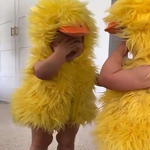 Disfraz Infantil de Pato Peludo para Bebés miniatura 5