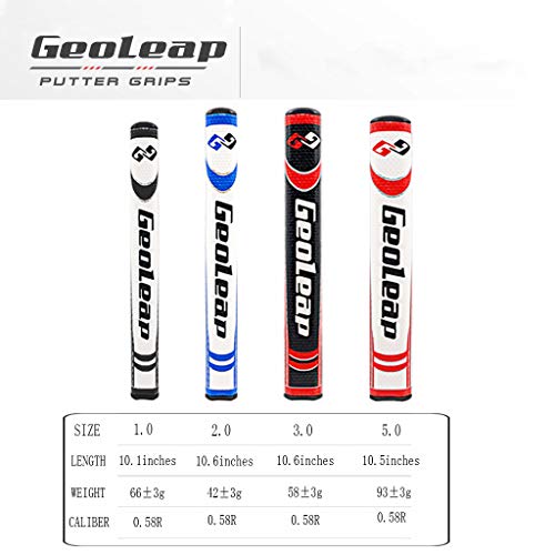 Image of Geoleap Putter Grip- Soft Polyurethane Material,Round Shape, Light Weight Golf Grips,4 Colors and 4 Sizes to Choose. (Black, Standard(2.0))