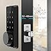 AKASO Smart Lock, Smart Electronic Door Lock APP Code Touch Screen Keypad Deadbolt Entrance Smart Electronic Digital Door Lock with Key Remote Keypad for Home Hotels Apartment (Black)