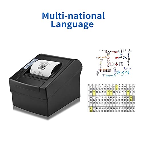 Image of Receipt Bill Printer 3inch 80mm Automatic 300mm /s Pos Tickets Printer USB Serial LAN Parallel Thermal Printer(Parallel)