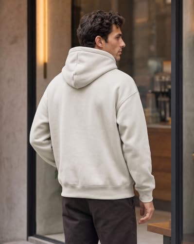 Image of Nobero Heavy Duty Oversized Solid Hoodie for Men | Hoodies for Men | Oversized Fit | Solid Colour | Thick Fleece Fabric | Drawstring Hood
