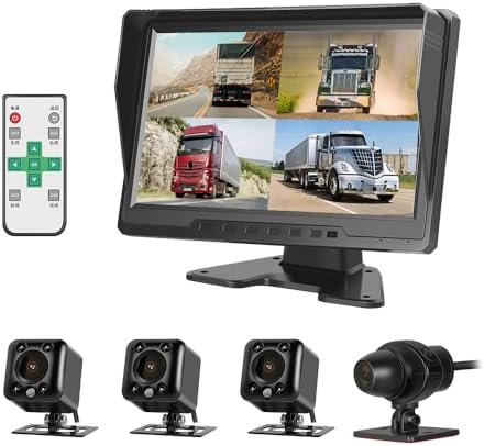 VSYSTO 4CH Camion Dash Cam Caméra de Tableau de Bord de Camion 72...