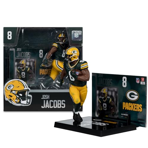 Josh Jacobs Packers figurine NFL 7 pouces McFarlane pour décorer votre salon de supporter