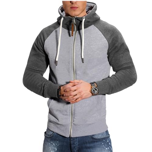 Ymosrh Men's Casual Sweatshirt Hoodies, Long Sleeve Zip Up Athletic Workout Hooded Sweatshirts Pullover, S-2XL4